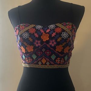 Zip up crop top